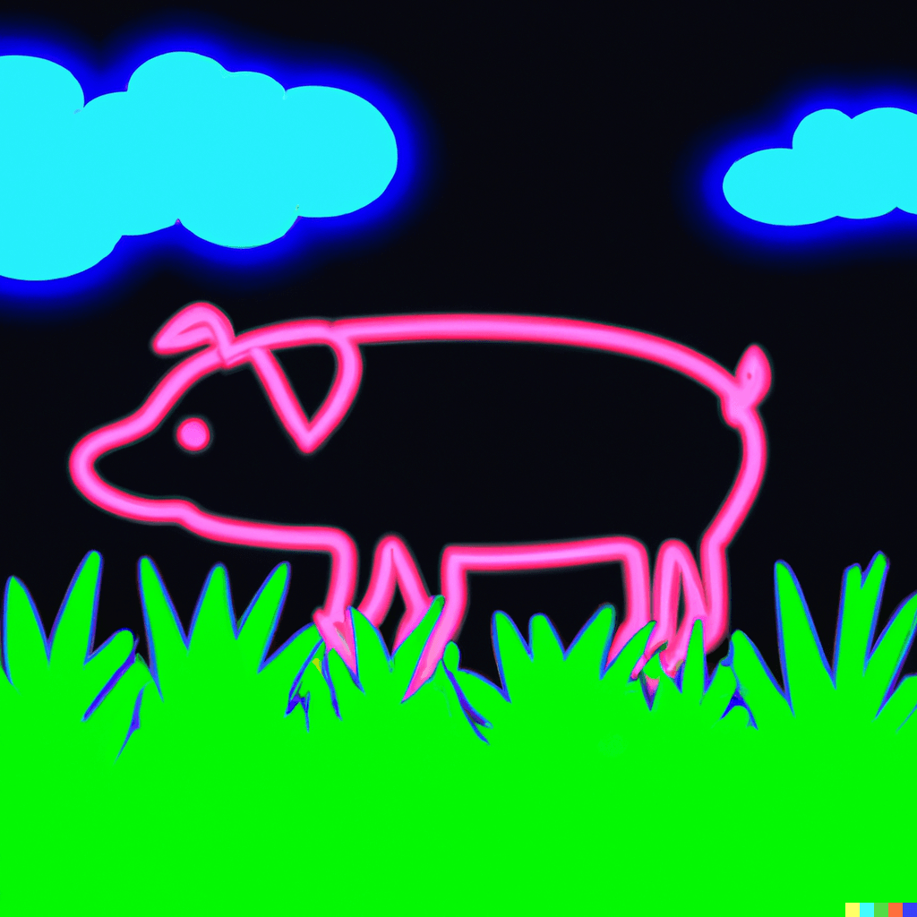 Pepx Pig Neon Logo